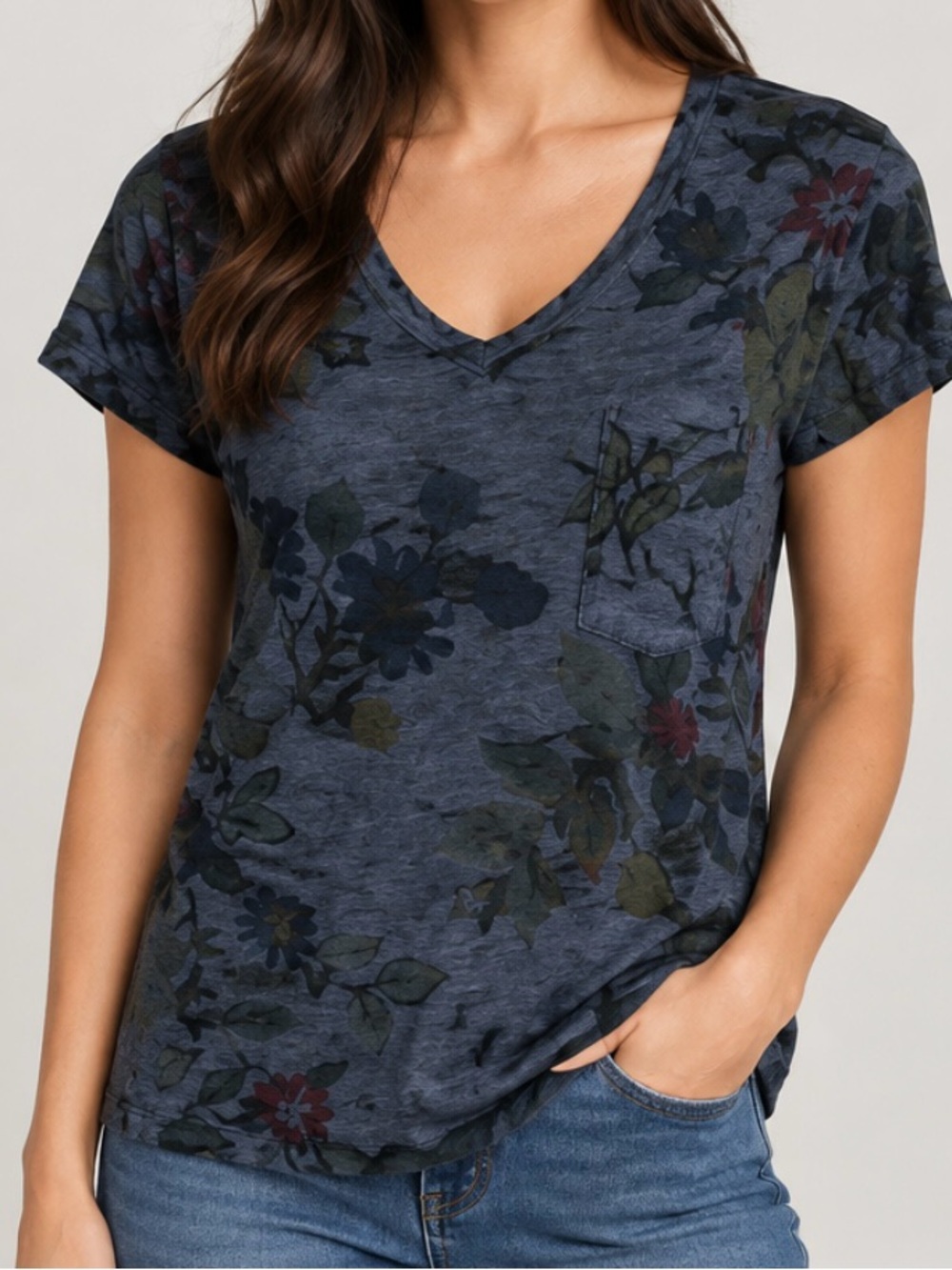 NWT • T.La | Anthropologie • V-Neck Tee Shirt •